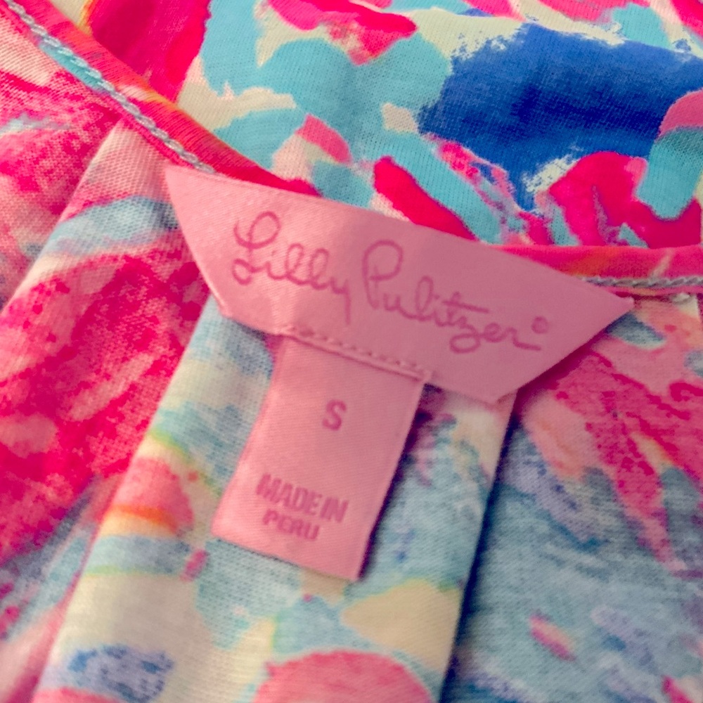 LILLY PULITZER, Kinsey Palm Beach Coral Print Tank, Size S, EUC - Picture 7 of 9